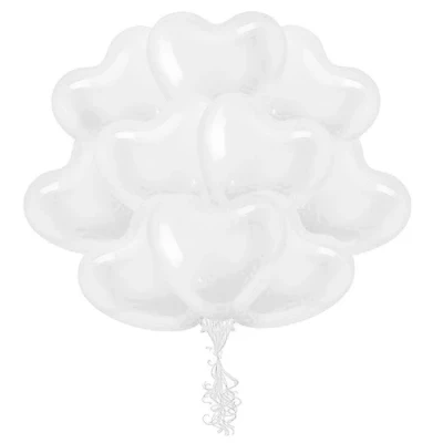 Облако шаров "Белое сердце"